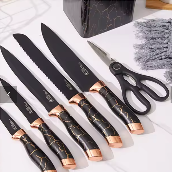 7pcs TKS Kitchen Knife Set with Knife Sharpener